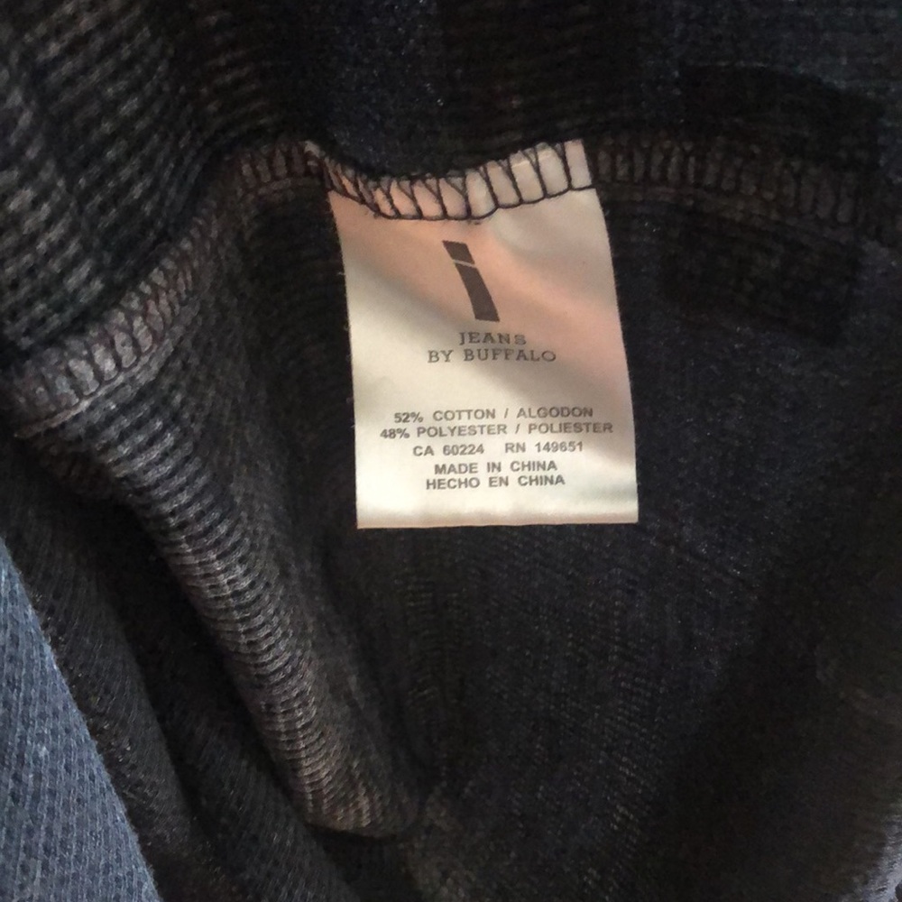 NWOT, i Jeans by Buffalo Men’s distressed lightweight long sleeve hoodie - Picture 8 of 10